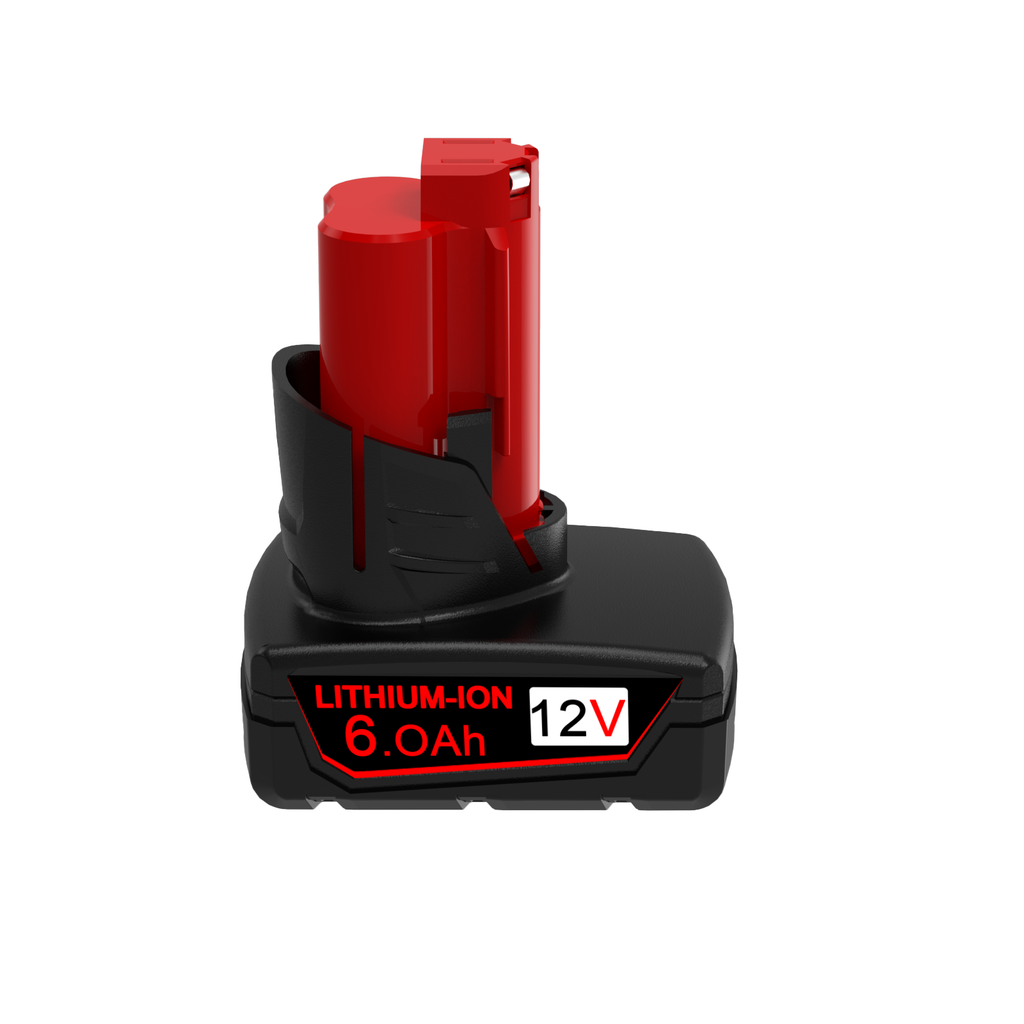 Litia Baterio M12 12V 6.0Ah 2-paka Granda kapacito Uzebla por Milwaukee